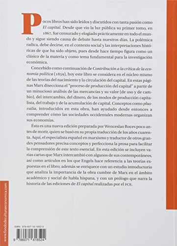 El Capital I: Critica de la Economía Politica