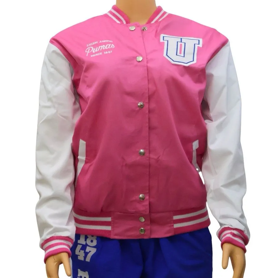 [55026-019] AMBER'S Chumpa Rosada (varios logos) (Mangas blancas, XS)